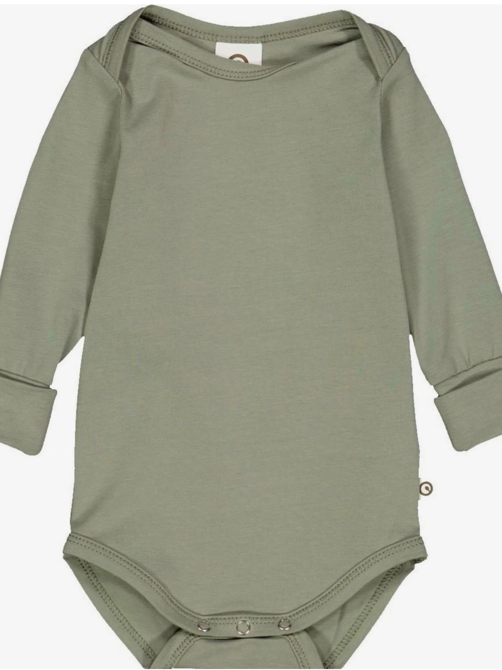 NET Musli Long-Sleeve Olive Green One-Piece Bodysuit
